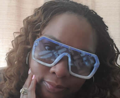 Trendy Oversized Blue Sunglasses